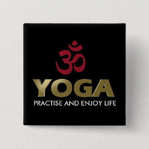 Yoga 15 Cm Square Badge