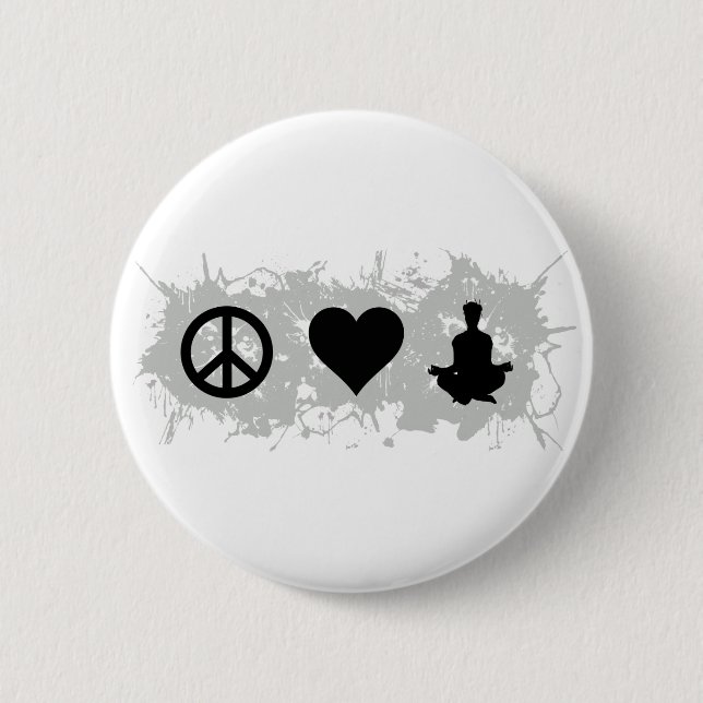 Yoga 1 6 cm round badge (Front)