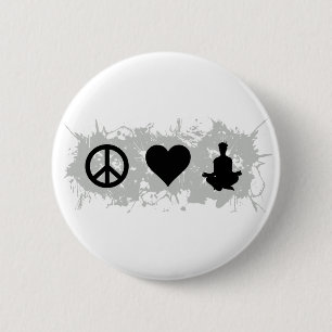 Yoga 1 6 cm round badge