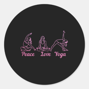 Yoga _1 classic round sticker