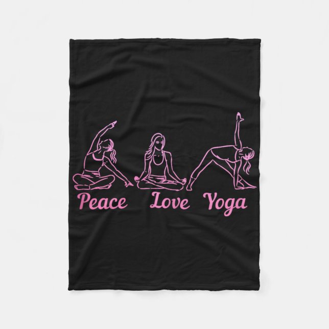 Yoga _1  fleece blanket (Front)