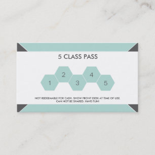 Yoga 5 Class Pass Business Card