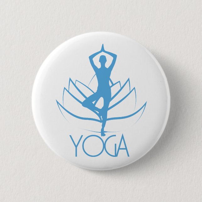 Yoga 6 Cm Round Badge (Front)