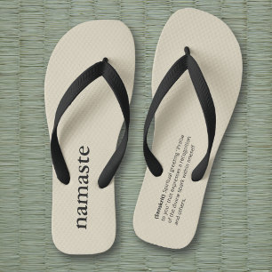 Yoga Accessory Modern Beige Namaste Meditation Jandals