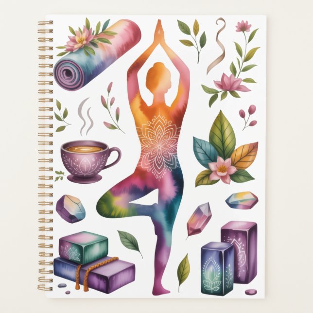 Yoga affirmation inspired  planner (Front)