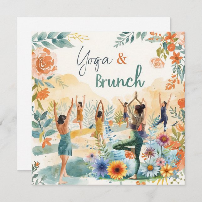 Yoga and Brunch  Invitation (Front/Back)
