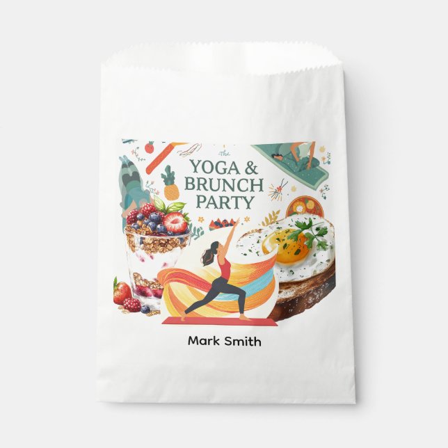 Yoga and Brunch Party  Favour Bags (Front)