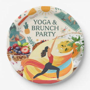 Yoga and Brunch Party  Paper Plate