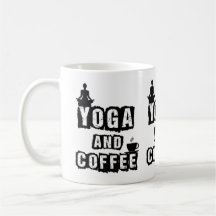 Yoga and Coffee Funny Wellness Lover Quote