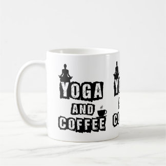 Yoga and Coffee Funny Wellness Lover Quote Mug
