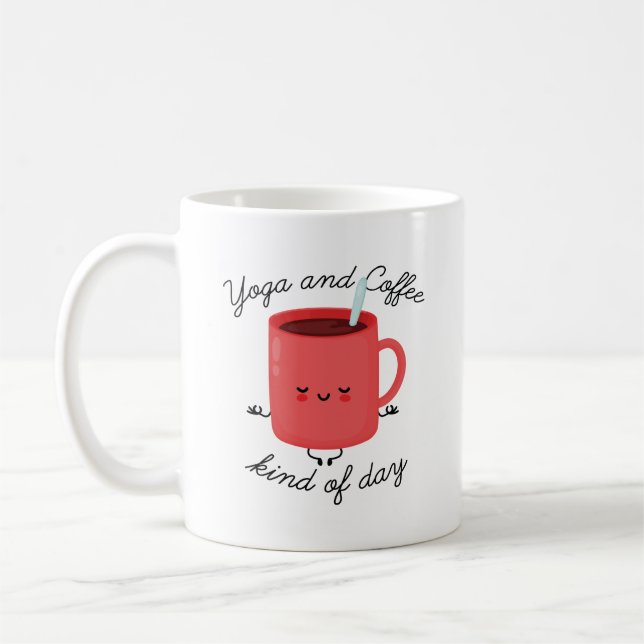 Yoga And Coffee Kind Of Day Mug (Left)