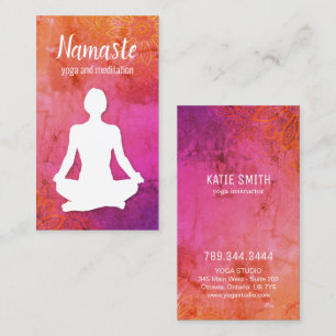 Yoga and Meditation Instructor Business Cards