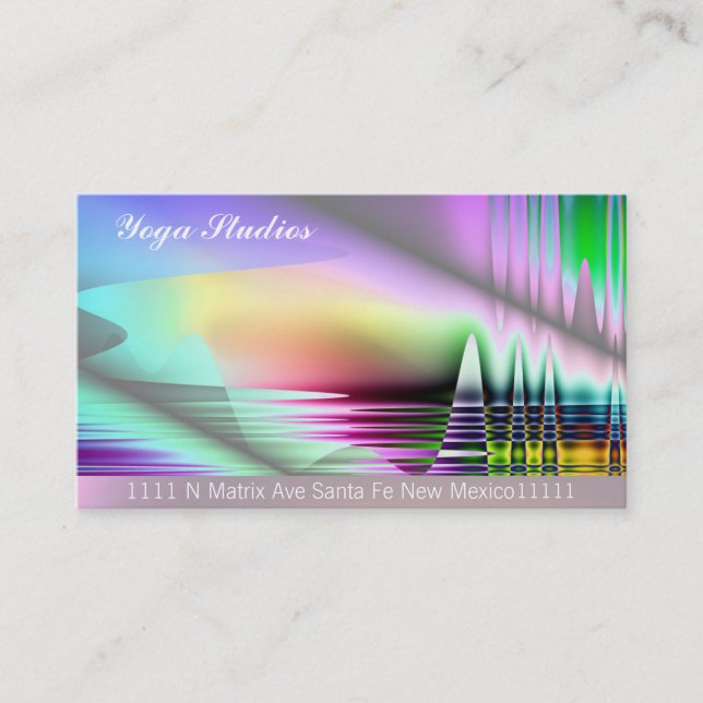 Yoga Arts Spiritual Massage Reiki Business Cards (Front)