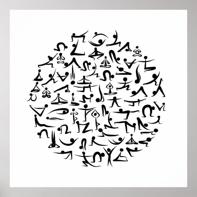 Yoga asana collection poster (Front)