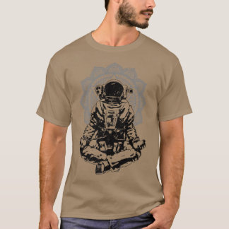 Yoga Astronaut Mandala Zen Meditation Lotus Pose  T-Shirt
