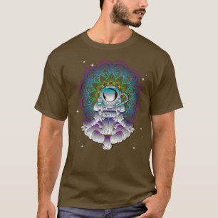 Yoga Astronaut Mandala Zen Meditation Lotus Pose T T-Shirt