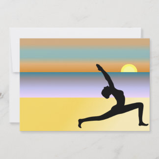 Yoga At The Beach Custom Invitations