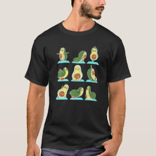 Yoga Avocado Vegan Lifestyle Avocado Vegetarian T-Shirt