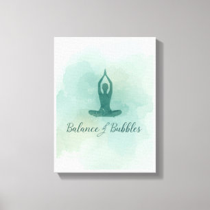 Yoga Balance and Bubbles for Yoga Party  Canvas Print