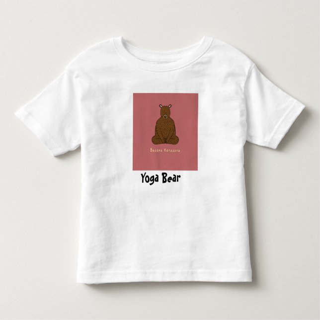 "Yoga Bear" Toddler Tee (Front)