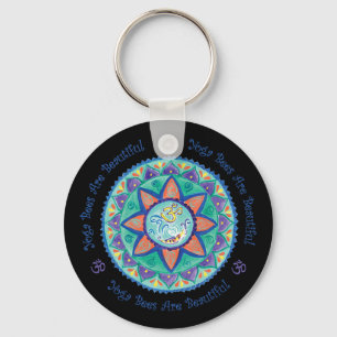 Yoga Bees Om Mandala Key Ring