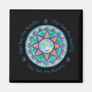 Yoga Bees Om Mandala  Magnet