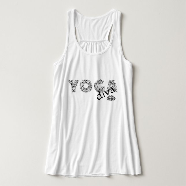YOGA Bella Flowy Racerback Tank Top (Design Front)