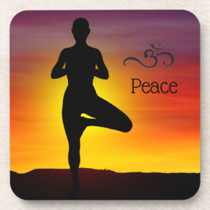 Yoga Beverage Coaster