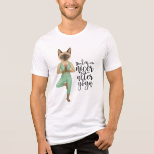 Yoga Birthday Party for Siamese Cat Lovers Tri-Blend Shirt