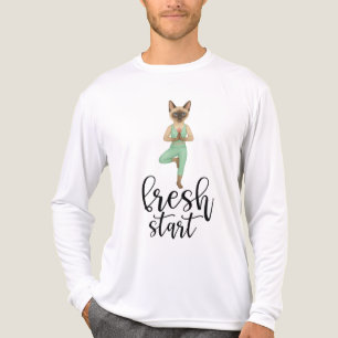 Yoga Birthday Party for Siamese Cat Lovers  Tri-Blend Shirt