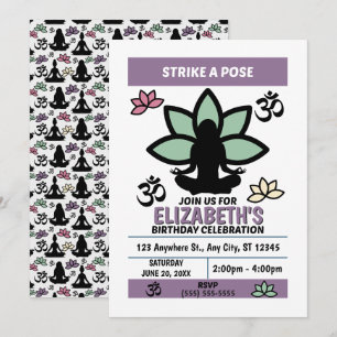 Yoga Birthday Party Invitation