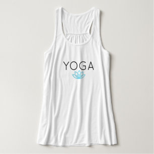 Yoga Blue Simple Lotus Tank