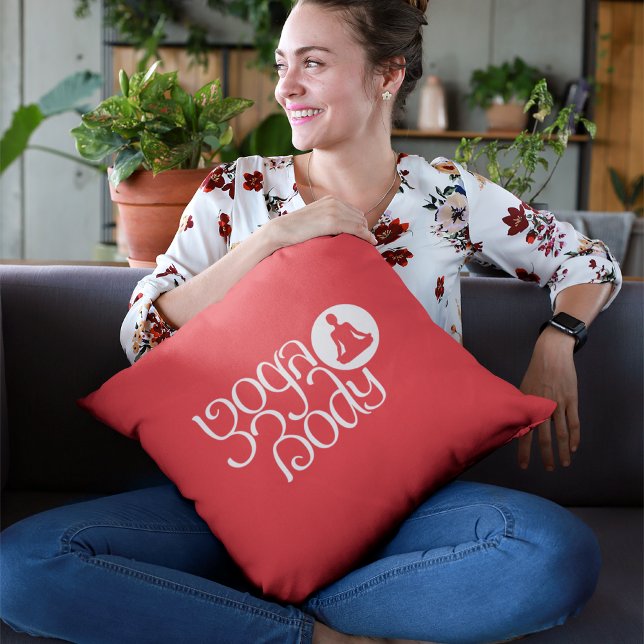 Yoga Body With Yoga Pose Graphic Print Lumbar Cushion (Creator Uploaded)