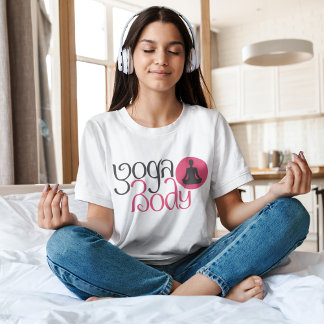 Yoga Body With Yoga Pose Graphic Print T-Shirt