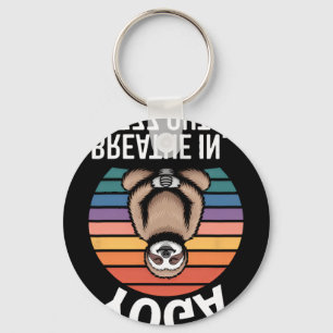 Yoga Breathe In Zzz Out Sloth _8 Key Ring