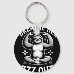 Yoga Breathe In Zzz Out Sloth Key Ring