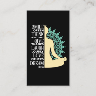 Yoga Buddhist Meditation Quote Zen Buddhism Business Card