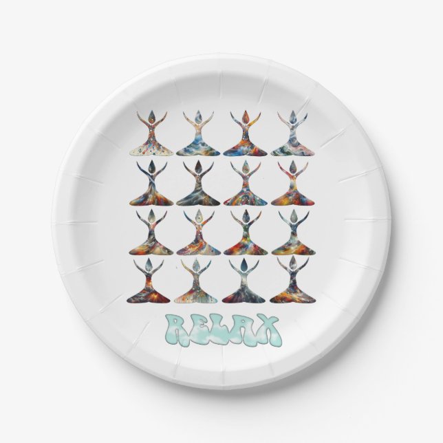 Yoga Buddies Paper Plate (Front)
