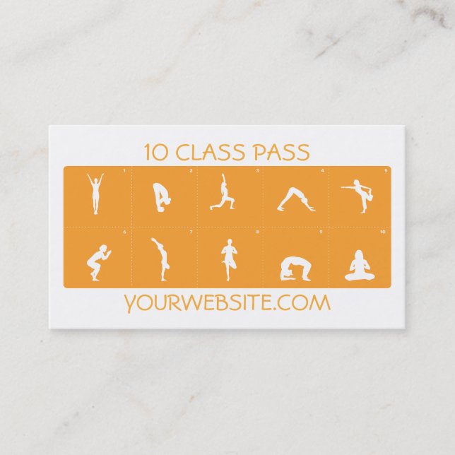 Yoga Business Card 10 Class Pass (Front)