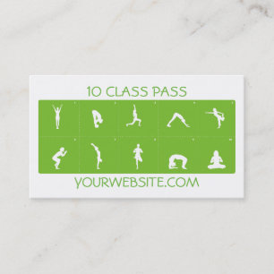 Yoga Business Card 10 Class Pass