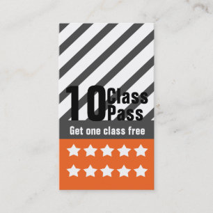 Yoga Business Card 10 Class Pass Template