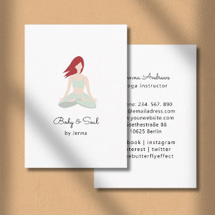  Yoga Business Card Visitenkarte