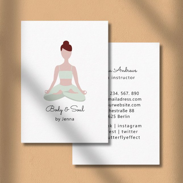  Yoga Business Card Visitenkarte (Yoga Reiki Wellness Meditation Business Card)