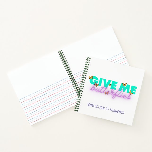 Yoga Butterflies Daily Journal & Sketch Notebook (Inside)