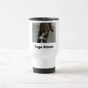 Yoga Calico Cat Travel Mug