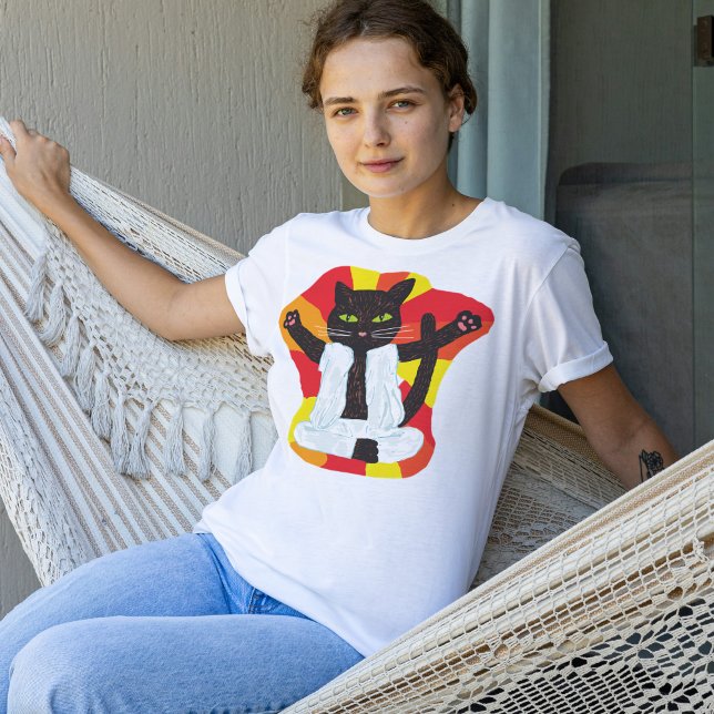 Yoga cat meditation pilates tai chi T-Shirt (Creator Uploaded)