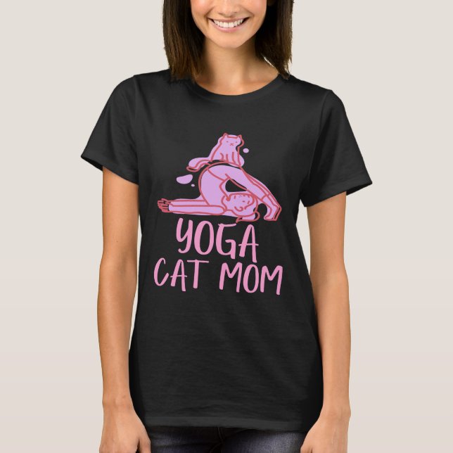 Yoga Cat Mum T-Shirt (Front)