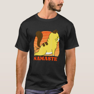Yoga Cat Namaste Stretch T-Shirt
