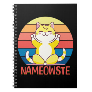 Yoga cat notebook