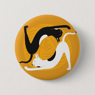 Yoga Cats 6 Cm Round Badge